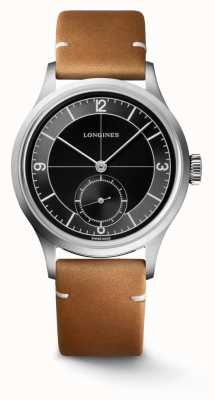 LONGINES Bracelet en cuir marron classique Heritage L28284532