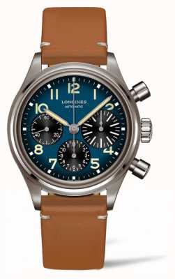 LONGINES Patrimoine | avigation patudo | bracelet en cuir marron L28161932