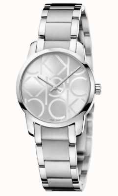 Calvin Klein Ville | bracelet en acier inoxydable pour femme | cadran argenté K2G23142