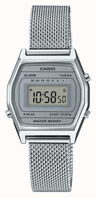 Casio Bracelet maille milanaise vintage en acier inoxydable LA690WEM-7EF