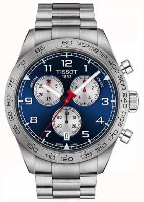 Tissot Prs 516 | chronographe | cadran bleu | bracelet en acier inoxydable T1316171104200