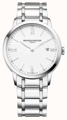Baume & Mercier Quartz Classima (40 mm) cadran blanc pur / bracelet en acier inoxydable M0A10354