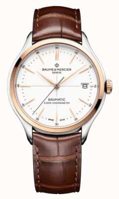 Baume & Mercier Montre Clifton baumatic bracelet en cuir marron M0A10519