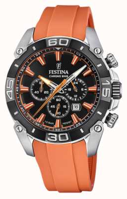 Festina Chronobike 2021 | cadran noir | bracelet en silicone orange F20544/5