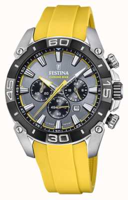 Festina Chronobike 2021 | cadran gris | bracelet en silicone jaune F20544/7