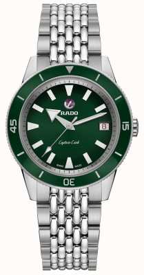 RADO 'capitaine cuisinier' bracelet automatique en acier inoxydable cadran vert R32500328