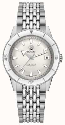 RADO 'capitaine cuisinier' bracelet automatique en acier inoxydable cadran blanc R32500013