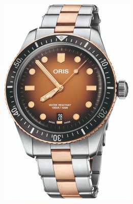 ORIS Divers soixante-cinq automatique (40 mm) cadran marron / bracelet bronze et acier inoxydable 01 733 7707 4356-07 8 20 17