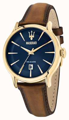 Maserati Bracelet homme Epoca en cuir marron R8851118012
