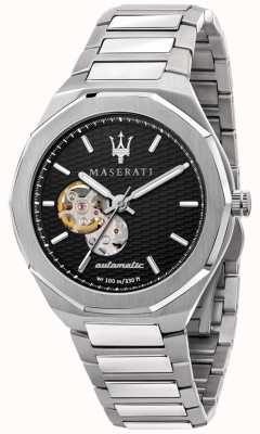 Maserati Style homme automatique | bracelet en acier inoxydable | cadran noir R8823142002
