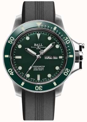Ball Watch Company Bracelet en caoutchouc à cadran vert d'origine ingénieur hydrocarbure (43 mm) DM2218B-P2CJ-GR