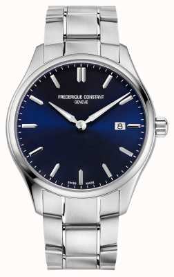 Frederique Constant Cadran bleu classique à quartz 40 mm FC-220NS5B6B
