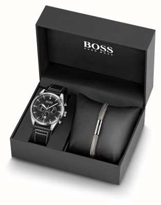 BOSS Ensemble montre chronographe et bracelet Pioneer pour homme 1570120
