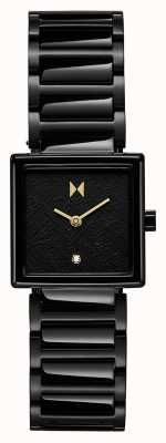 MVMT Boîtier carré Frost bracelet en acier plaqué noir 28000145-D