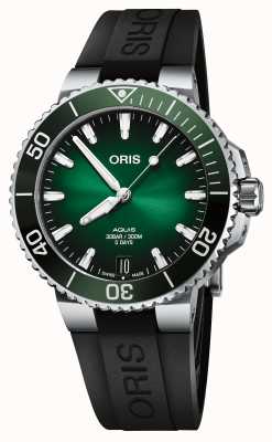 ORIS Aquis date calibre 400 41,5 mm cadran vert bracelet en caoutchouc 01 400 7769 4157-07 4 22 74FC