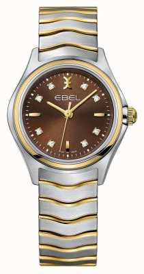EBEL Montre femme Wave bicolore sertie de diamants 1216318