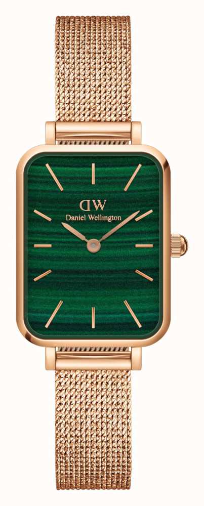 Ananiver Doodskaak Mantel Daniel Wellington Cadran Vert Rectangulaire Femme Quadro DW00100437 - First  Class Watches™ FRA