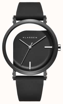 Klasse14 Bracelet en silicone noir à angle imparfait de 40 mm WIM19BK011M
