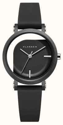 Klasse14 Bracelet en silicone noir à angle imparfait de 32 mm WIM19BK011W