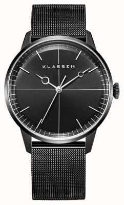 Klasse14 Bracelet Disco volante 40mm maille milanaise noire WDI19BB001M