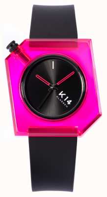 Klasse14 Poupée rose K14 40mm bracelet silicone noir WKF19PK001M