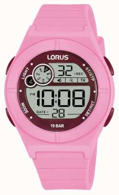 Lorus Montre digitale bracelet silicone rose R2367NX9