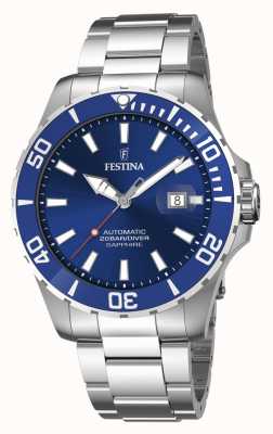 Festina Hommes | cadran bleu | bracelet en acier inoxydable | montre automatique F20531/3