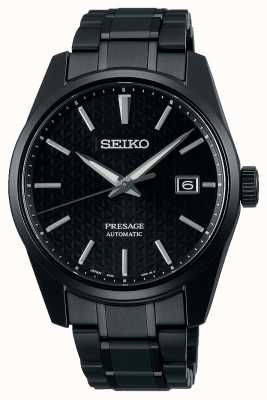 Seiko Montre monochrome noire série à bords tranchants Presage SPB229J1
