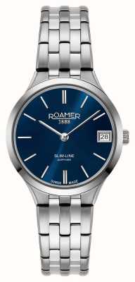 Roamer Bracelet en acier à cadran bleu pour dames de ligne classique 512857 41 45 20