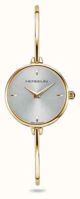 Herbelin Montre-bracelet Fil pour femme avec cadran argenté et placage pvd doré 17206/BP11