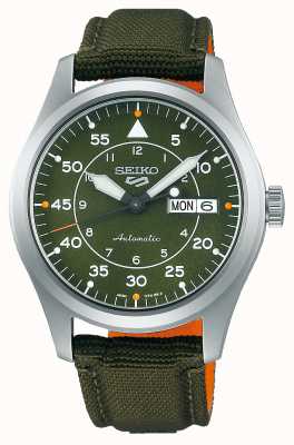 Seiko 5 montres sport flieger automatique cadran vert bracelet vert SRPH29K1