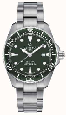 Certina Ds action diver 43mm powermatic 80 cadran vert C0326071109100