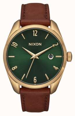 Nixon Thalia cuir cadran vert bracelet cuir marron A1343-2691-00