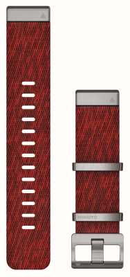 Garmin Bracelet Quickfit Marq 22 mm uniquement, bracelet en nylon tissé jacquard uniquement rouge 010-12738-22