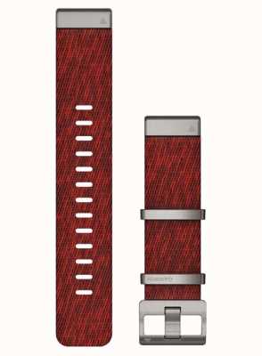 Garmin Bracelet Quickfit 22 mm uniquement, bracelet en nylon jacquard uniquement rouge 010-12738-22
