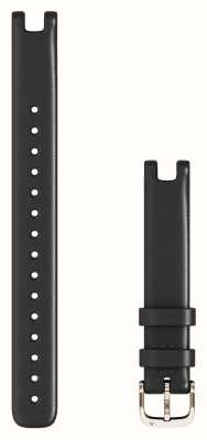 Garmin Bracelet Lily seul (14 mm), cuir italien noir avec accastillage or crème (grand) 010-13068-A5