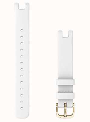 Garmin Bracelet Lily seul (14 mm), cuir italien blanc avec accastillage or crème (grand) 010-13068-A6