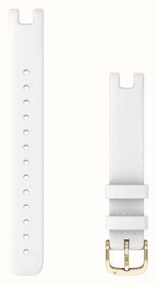 Garmin Bracelet Lily seul (14 mm), cuir blanc avec accastillage or crème 010-13068-A3