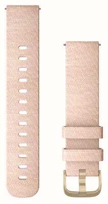 Garmin Sangle à dégagement rapide (20 mm) nylon tissé rose blush / matériel or clair - sangle uniquement 010-12924-12