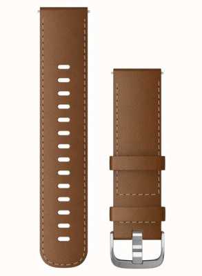 Garmin Sangle à dégagement rapide uniquement (22 mm), cuir italien marron avec matériel argenté 010-12932-24