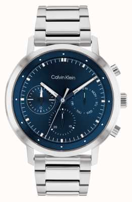 Calvin Klein Chronographe bleu | bracelet en acier inoxydable 25200063