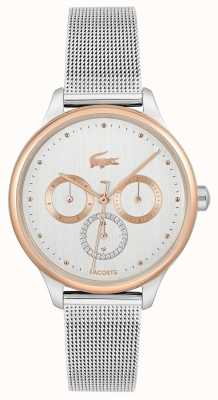 Lacoste Birdie femme | cadran blanc | bracelet en maille d'acier 2001204