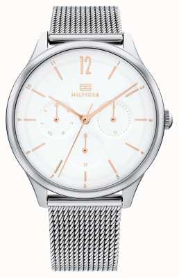 Tommy Hilfiger Layla femme | cadran blanc | bracelet en maille d'acier 1782456