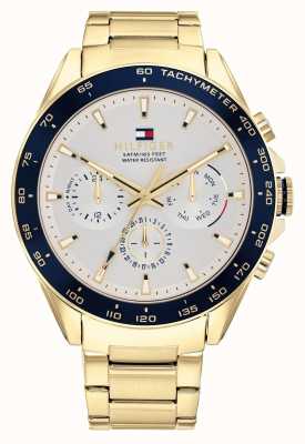 Tommy Hilfiger Owen pour hommes | cadran blanc | bracelet plaqué or 1791969