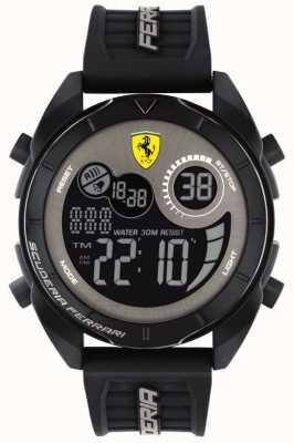 Scuderia Ferrari Hommes (pas de boîte d'origine) | forza | cadran numérique | gris noir | bracelet en caoutchouc 0830878