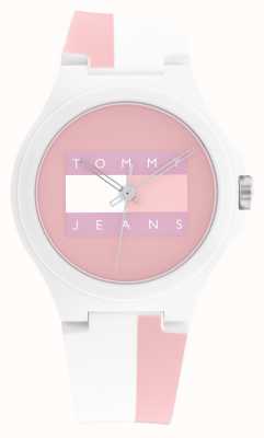 Tommy Jeans Montre bracelet silicone rose et blanc Berlin 1720026