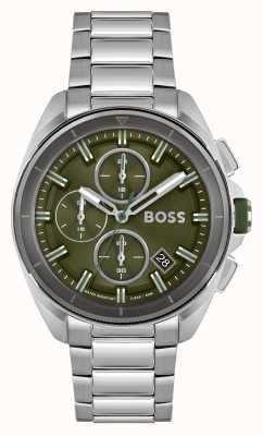 BOSS Volane | cadran chronographe vert | bracelet en acier inoxydable 1513951