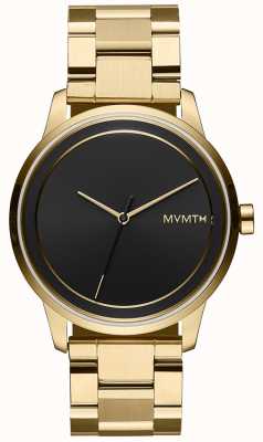 MVMT Profil | cadran noir | bracelet en acier pvd doré 28000182-D