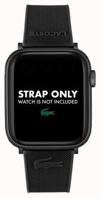 Lacoste Bracelet Apple Watch (42/44/45mm) silicone noir 2050009