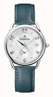Herbelin Montre femme cadran nacre bracelet cuir bleu 18397AP29BV